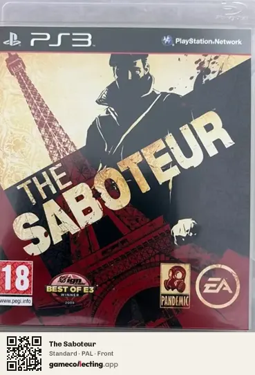 The Saboteur PlayStation 3, PAL box front