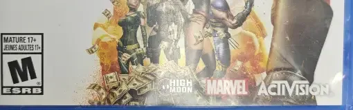 Deadpool, the ESRB box on its front