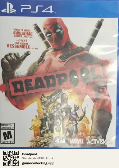 Deadpool PlayStation 4, NTSC box front