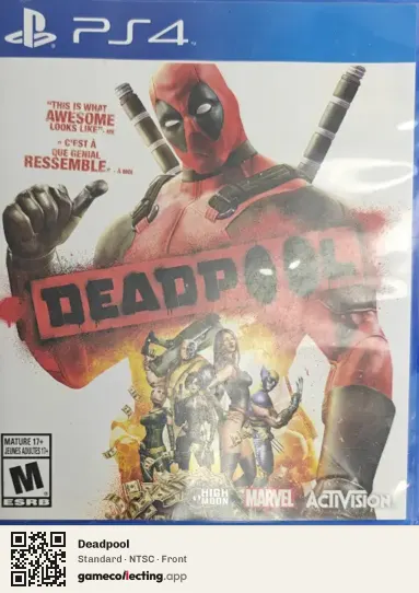 Deadpool PlayStation 4, NTSC box front