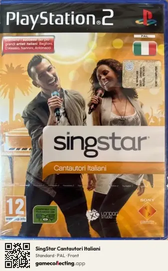 SingStar Cantautori Italiani PlayStation 2, PAL box front