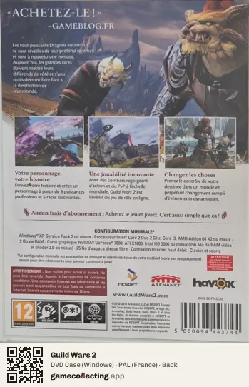 Guild Wars 2 Computer, France box back
