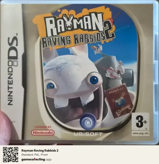 Rayman Raving Rabbids 2 Nintendo DS, PAL box front