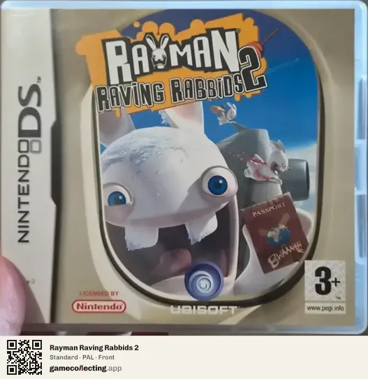Rayman Raving Rabbids 2 Nintendo DS, PAL box front