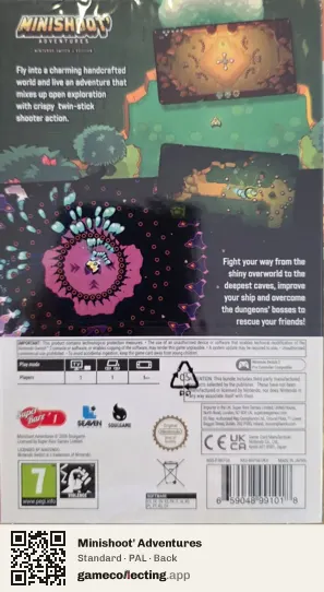Minishoot' Adventures Nintendo Switch 2, PAL box back