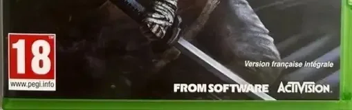 Sekiro: Shadows Die Twice, the PEGI square on its front