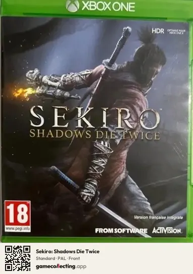 Sekiro: Shadows Die Twice Xbox One, PAL box front