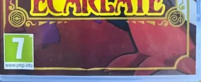 Pokémon Scarlet, the PEGI square on its front
