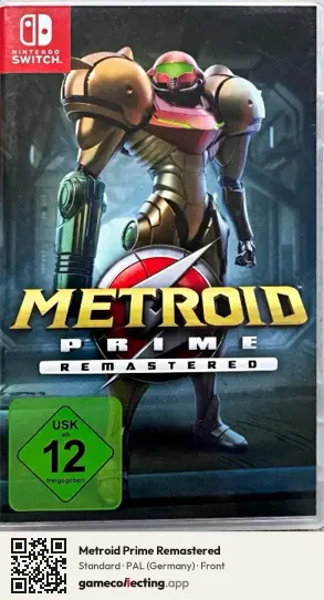 Metroid Prime Remastered Nintendo Switch, Germany box front