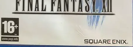 Final Fantasy XII, the PEGI square on its front