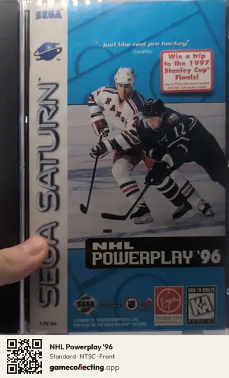 NHL Powerplay '96 Sega Saturn, NTSC box front