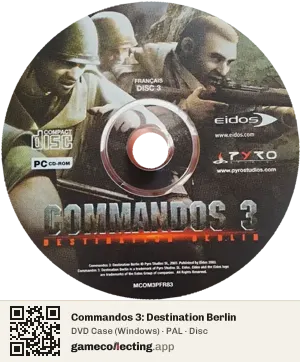 Commandos 3: Destination Berlin Computer, PAL disc