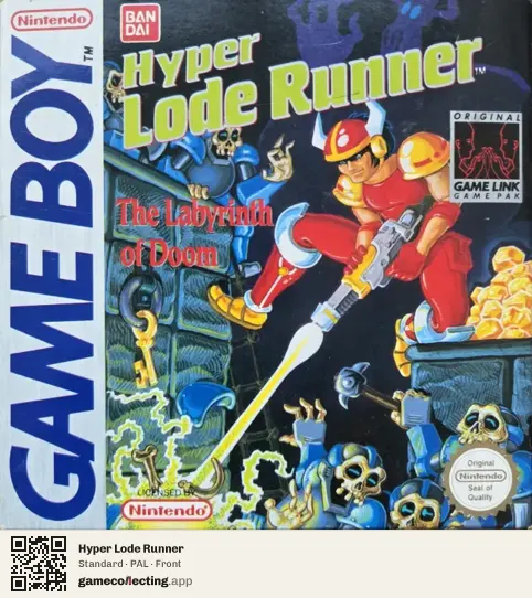 Hyper Lode Runner Game Boy, PAL box front