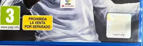FIFA 18, the PEGI square on its front