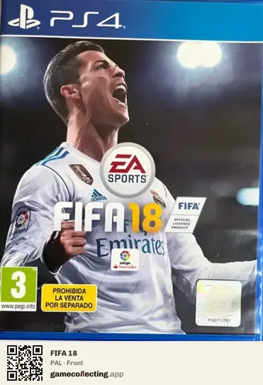 FIFA 18 PlayStation 4, PAL box front