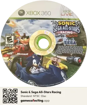 Sonic & Sega All-Stars Racing Xbox 360, NTSC disc