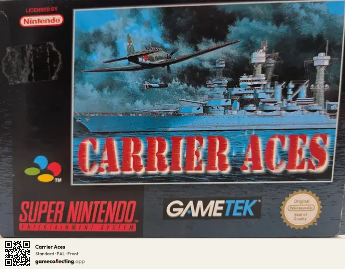 Carrier Aces Super Nintendo Entertainment System, PAL box front