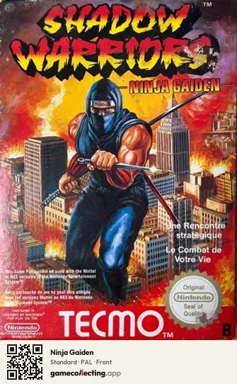 Ninja Gaiden Nintendo Entertainment System, PAL box front