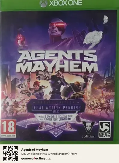 Agents of Mayhem Xbox One, United Kingdom box front