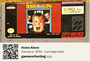 Home Alone Super Nintendo Entertainment System, NTSC cartridge label