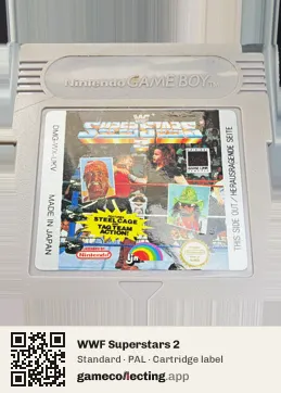 WWF Superstars 2 Game Boy, PAL cartridge label