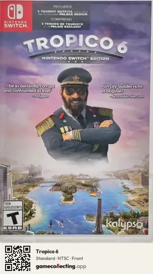 Tropico 6 Nintendo Switch, NTSC box front