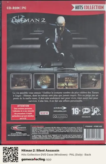 Hitman 2: Silent Assassin Computer, Italy box back