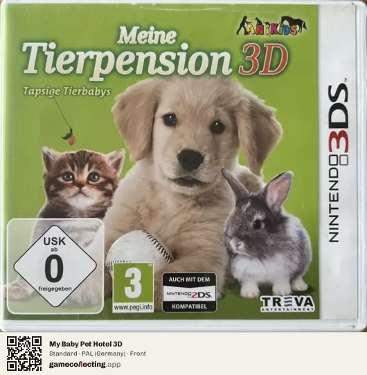 My Baby Pet Hotel 3D Nintendo 3DS, Germany box front
