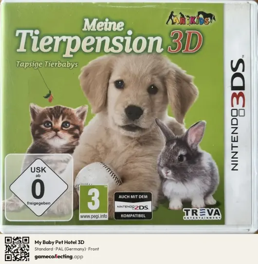My Baby Pet Hotel 3D Nintendo 3DS, Germany box front