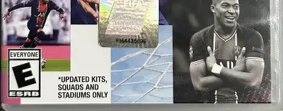 FIFA 21, the ESRB box on its front