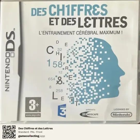 Des Chiffres et des Lettres Nintendo DS, PAL box front