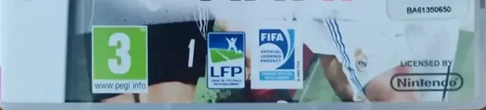 FIFA 11, the PEGI square on its front