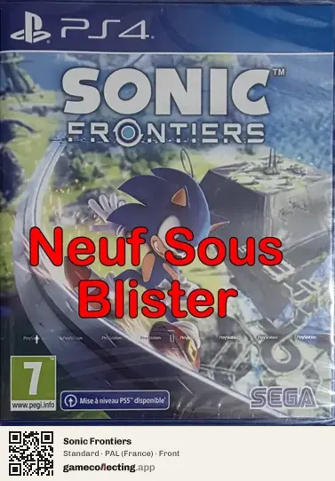 Sonic Frontiers PlayStation 4, France box front