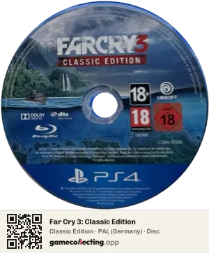 Far Cry 3: Classic Edition PlayStation 4, PAL disc
