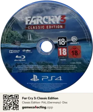 Far Cry 3: Classic Edition PlayStation 4, PAL disc
