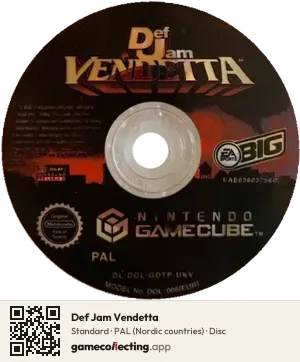 Def Jam Vendetta Nintendo GameCube, PAL disc