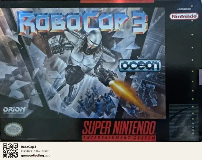 RoboCop 3 Super Nintendo Entertainment System, NTSC box front