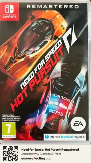 Need for Speed: Hot Pursuit Remastered Nintendo Switch, Germany box front