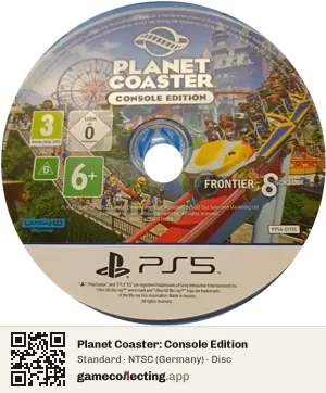 Planet Coaster: Console Edition PlayStation 5, NTSC disc