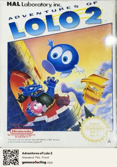 Adventures of Lolo 2 Nintendo Entertainment System, PAL box front