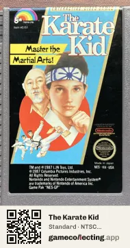 The Karate Kid Nintendo Entertainment System, NTSC cartridge label