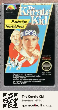 The Karate Kid Nintendo Entertainment System, NTSC cartridge label