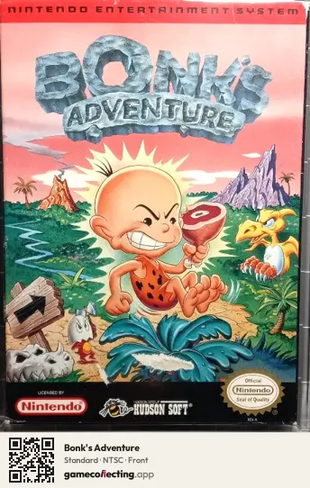 Bonk's Adventure Nintendo Entertainment System, NTSC box front
