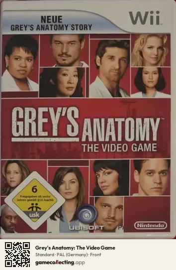 Grey's Anatomy: The Video Game Nintendo Wii, Germany box front