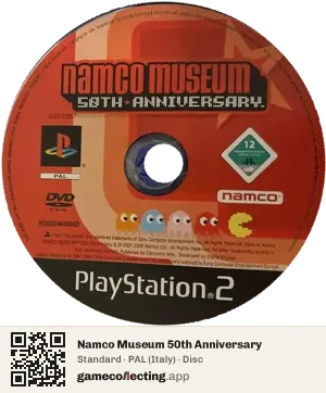 Namco Museum 50th Anniversary PlayStation 2, PAL disc