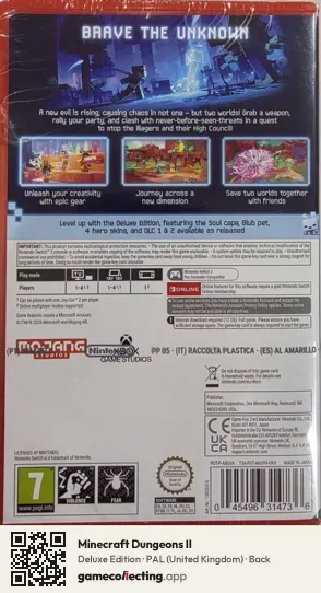 Minecraft Dungeons II Nintendo Switch 2, United Kingdom box back