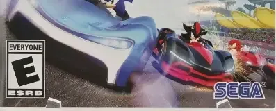 Team Sonic Racing, the ESRB box on its front