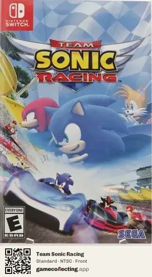 Team Sonic Racing Nintendo Switch, NTSC box front