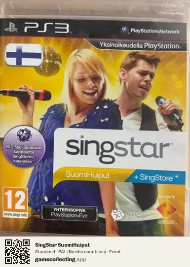 SingStar SuomiHuiput PlayStation 3, Nordic countries box front