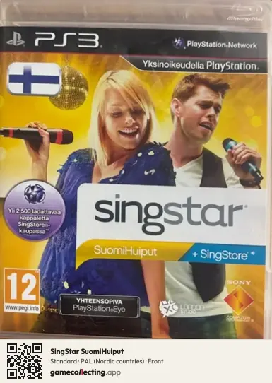 SingStar SuomiHuiput PlayStation 3, Nordic countries box front